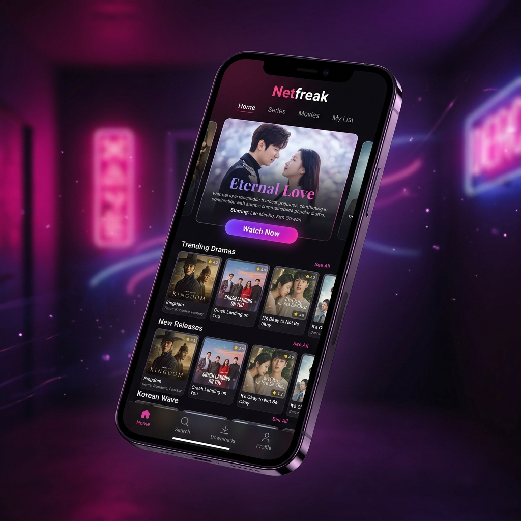 Netfreak App Preview Mockup